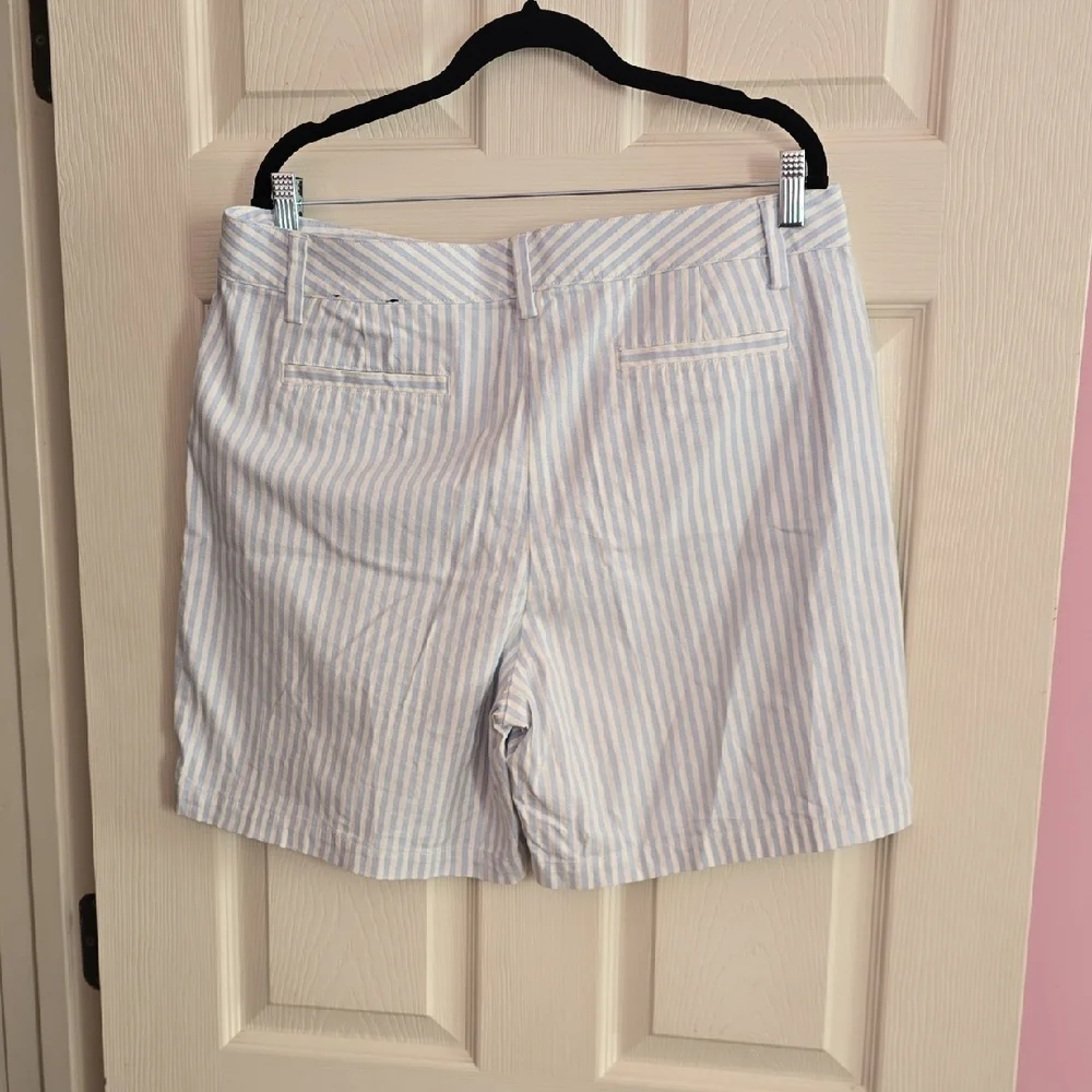 Lands' End‎ Blue and White Striped Women's Shorts